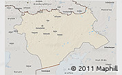 Shaded Relief 3D Map of Aktyubinsk, semi-desaturated