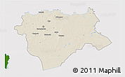 Shaded Relief 3D Map of Aktyubinsk, single color outside