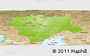 Physical Panoramic Map of Aktyubinsk, satellite outside