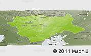 Physical Panoramic Map of Aktyubinsk, semi-desaturated