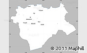 Gray Simple Map of Aktyubinsk, single color outside