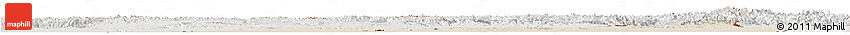 Shaded Relief Horizon Map of Alma-Ata, lighten, semi-desaturated