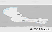 Gray Panoramic Map of Alma-Ata, single color outside
