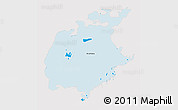 Political 3D Map of Aral Sea, cropped outside