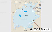Political 3D Map of Aral Sea, shaded relief outside