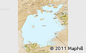Satellite 3D Map of Aral Sea