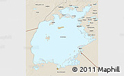 Satellite 3D Map of Aral Sea, shaded relief outside