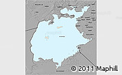 Shaded Relief 3D Map of Aral Sea, darken, desaturated