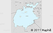 Shaded Relief 3D Map of Aral Sea, desaturated