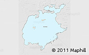 Shaded Relief 3D Map of Aral Sea, lighten, desaturated