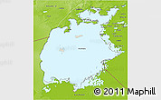 Shaded Relief 3D Map of Aral Sea, physical outside