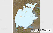 Satellite Map of Aral Sea, darken