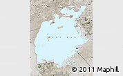Satellite Map of Aral Sea, semi-desaturated