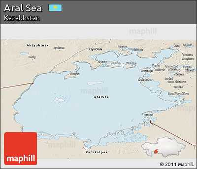 Classic Style Panoramic Map of Aral Sea