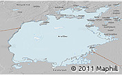 Gray Panoramic Map of Aral Sea