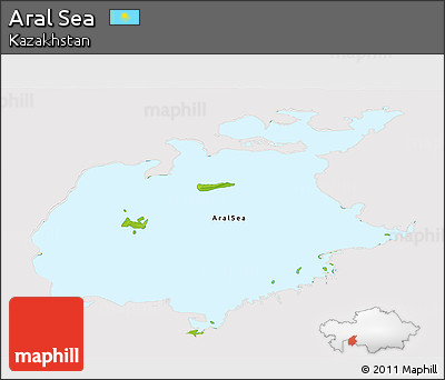 Physical Panoramic Map of Aral Sea, cropped outside