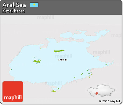 Physical Panoramic Map of Aral Sea, cropped outside