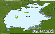 Physical Panoramic Map of Aral Sea, darken