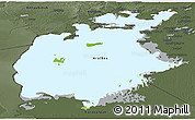 Physical Panoramic Map of Aral Sea, darken, semi-desaturated