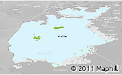 Physical Panoramic Map of Aral Sea, lighten, desaturated