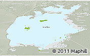 Physical Panoramic Map of Aral Sea, lighten, semi-desaturated