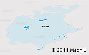 Political Panoramic Map of Aral Sea, cropped outside