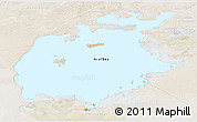 Satellite Panoramic Map of Aral Sea, lighten