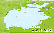 Satellite Panoramic Map of Aral Sea, physical outside