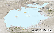 Satellite Panoramic Map of Aral Sea, semi-desaturated