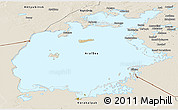 Satellite Panoramic Map of Aral Sea, shaded relief outside