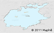 Shaded Relief Panoramic Map of Aral Sea, lighten, desaturated