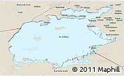 Shaded Relief Panoramic Map of Aral Sea