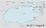 Silver Style Panoramic Map of Aral Sea