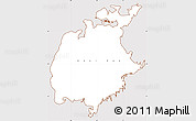 Classic Style Simple Map of Aral Sea, cropped outside