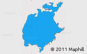 Political Simple Map of Aral Sea, cropped outside