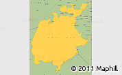 Savanna Style Simple Map of Aral Sea
