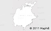 Silver Style Simple Map of Aral Sea, cropped outside