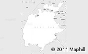 Silver Style Simple Map of Aral Sea