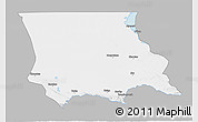 Gray 3D Map of Dzhambul, single color outside