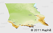 Physical 3D Map of Dzhambul, single color outside