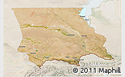 Satellite 3D Map of Dzhambul, lighten