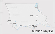 Silver Style 3D Map of Dzhambul, single color outside