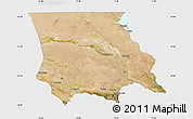 Satellite Map of Dzhambul, single color outside