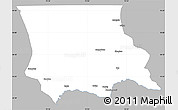 Gray Simple Map of Dzhambul, single color outside
