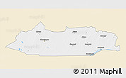 Classic Style 3D Map of Dzhezkazgan, single color outside