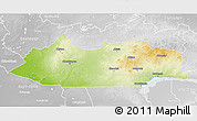 Physical 3D Map of Dzhezkazgan, lighten, desaturated