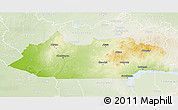 Physical 3D Map of Dzhezkazgan, lighten
