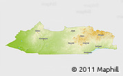 Physical 3D Map of Dzhezkazgan, single color outside