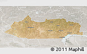 Satellite 3D Map of Dzhezkazgan, lighten, semi-desaturated