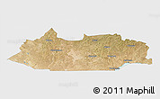 Satellite 3D Map of Dzhezkazgan, single color outside